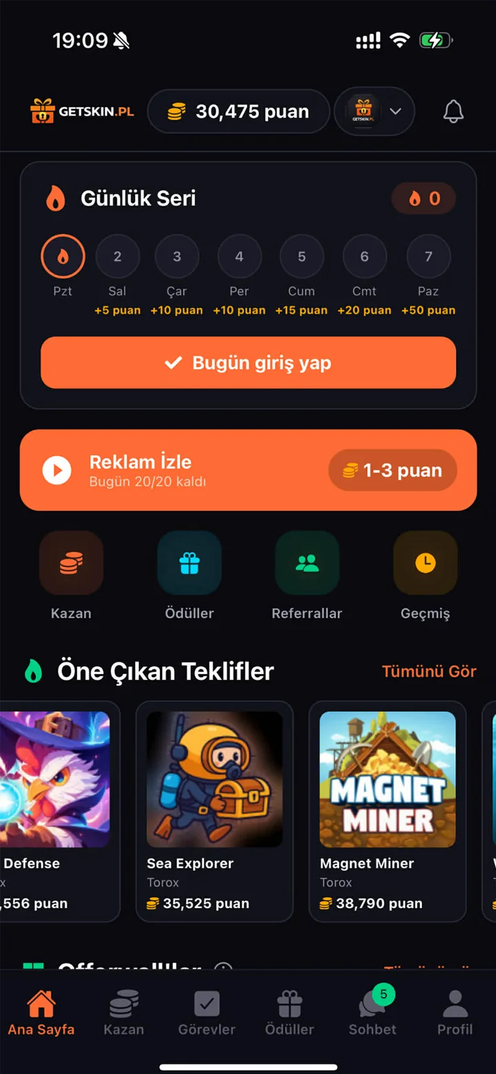 GETSKIN mobile app