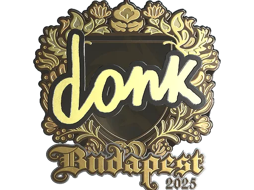 Sticker | donk (Gold) | Budapest 2025