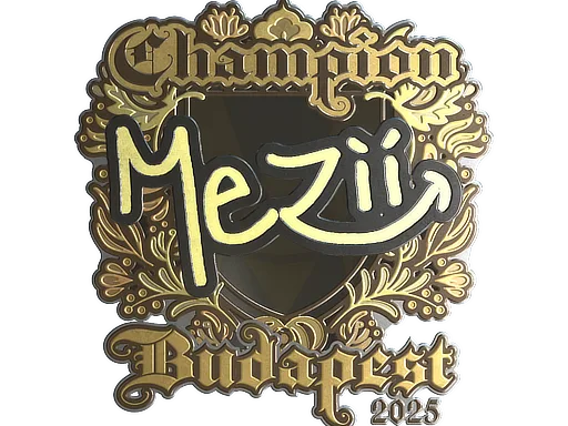 Sticker | mezii (Gold, Champion) | Budapest 2025