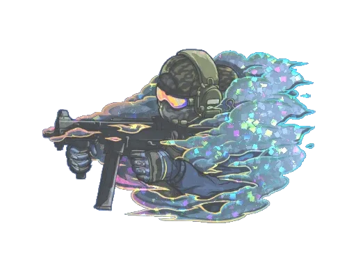 Sticker | Pushing Smokes (Glitter)