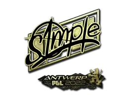 Sticker | s1mple (Gold) | Antwerp 2022