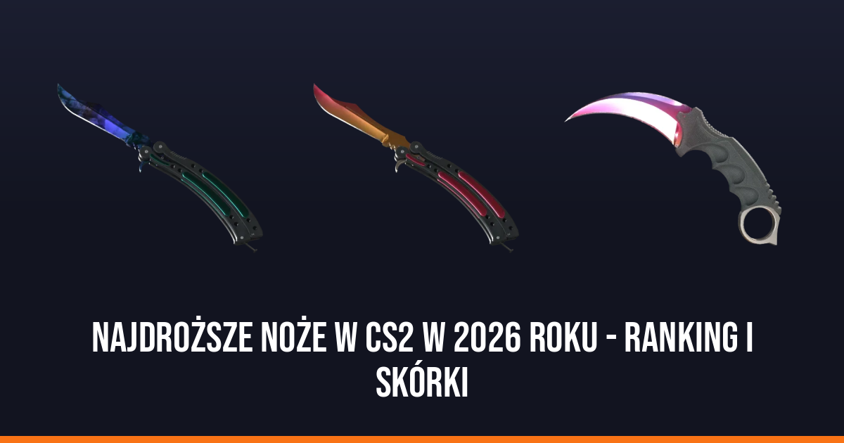 Najdroższe noże w CS2 w 2026 roku - ranking i skórki