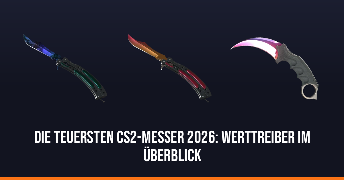 Die teuersten CS2-Messer 2026: Werttreiber im Überblick
