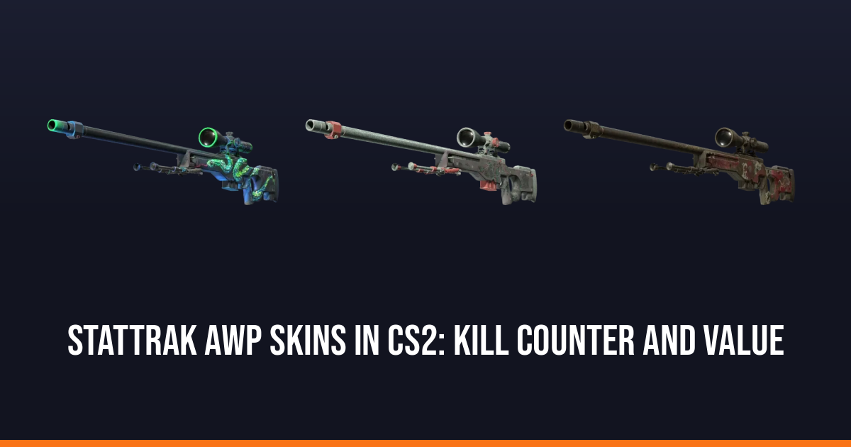 StatTrak AWP skins in CS2: kill counter and value