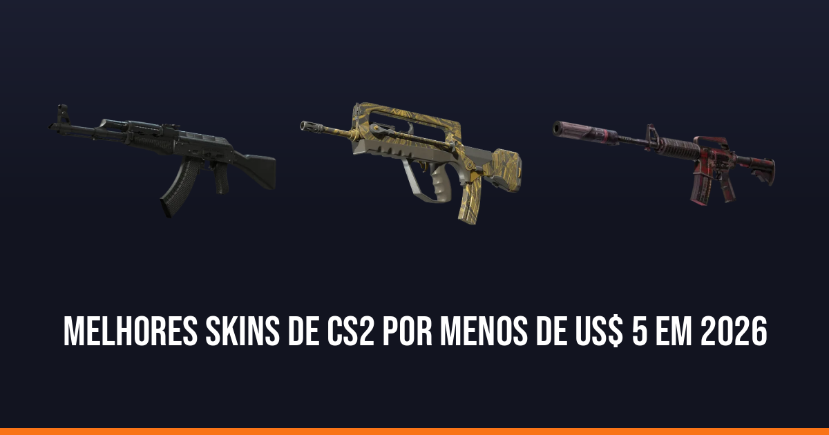 Melhores skins de CS2 por menos de US$ 5 em 2026