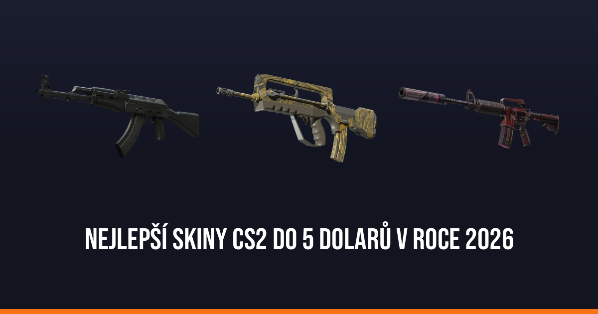 Nejlepší skiny CS2 do 5 dolarů v roce 2026