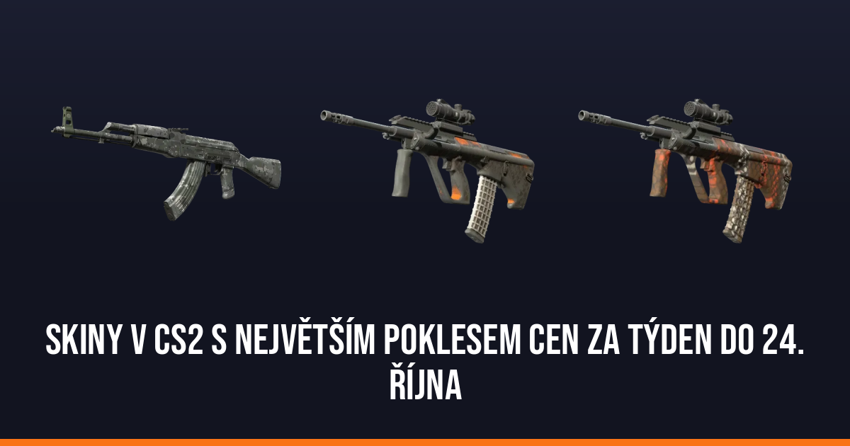Skiny v CS2 s největším poklesem cen za týden do 24. října